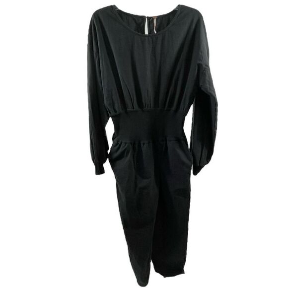 Free People NWOT Black Sonika Jumpsuit Size M - Picture 1 of 9
